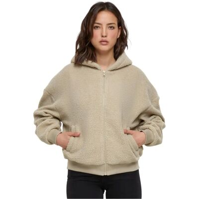 Urban Classics Dames Oversized Sherpa Zip Hoody - Hoodie met capuchon Urban Classics Dames Oversized Sherpa Zip Hoody - Hoodie met capuchon