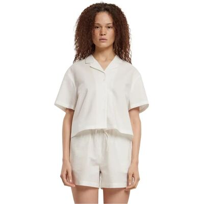 Urban Classics Dames Seersucker shirt - Shirt Urban Classics Dames Seersucker shirt - Shirt