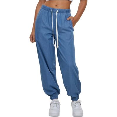 Damskie spodnie dresowe Urban Classics - Niebieskie - Casual i stylowe - Jogpants Damskie spodnie dresowe Urban Classics - Niebieskie - Casual i stylowe - Jogpants