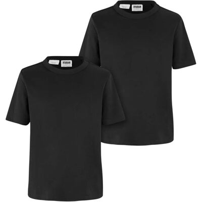 Urban Classics Bambini Maglietta in cotone biologico - 2 pezzi - Nero Urban Classics Bambini Maglietta in cotone biologico - 2 pezzi - Nero
