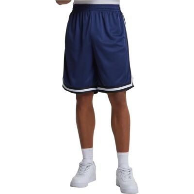 Shorts en mesh à rayures pour hommes - Marine/Noir/Blanc Shorts en mesh à rayures pour hommes - Marine/Noir/Blanc