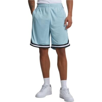 Shorts en mesh à rayures pour hommes Urban Classics - Bleu océan/Noir/Blanc - Short Shorts en mesh à rayures pour hommes Urban Classics - Bleu océan/Noir/Blanc - Short