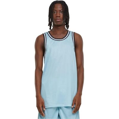 Urban Classics Męska siatka tank top - Niebieski - Top bez rękawów Urban Classics Męska siatka tank top - Niebieski - Top bez rękawów