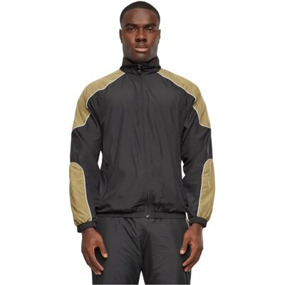 Urban Classics Piped Track Jacket - Men's Black Style Urban Classics Piped Track Jacket - Men's Black Style