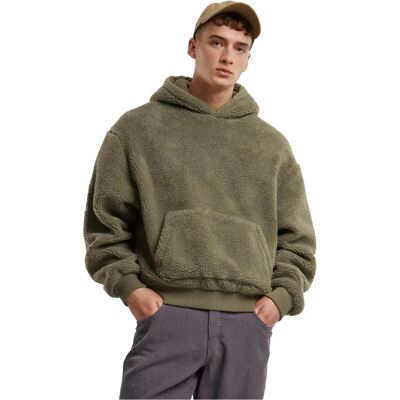 Urban Classics Vert clair Teddy Hoody - Sweatshirt Urban Classics Vert clair Teddy Hoody - Sweatshirt