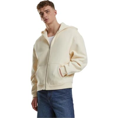 Urban Classics Fluffy Zip Hoody Herren Hoodies & Sweatshirts beige XS - Hættetrøje Urban Classics Fluffy Zip Hoody Herren Hoodies & Sweatshirts beige XS - Hættetrøje