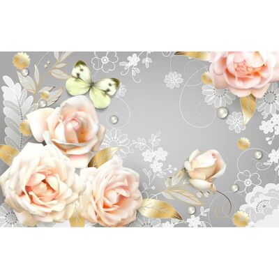 PAPERMOON Blumen mit Schmetterling Tapete - Vlies, 2,50x1,86m PAPERMOON Blumen mit Schmetterling Tapete - Vlies, 2,50x1,86m