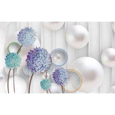 PAPERMOON Abstrakt 3D Effekt mit Blumen Wandbild - Wandbild PAPERMOON Abstrakt 3D Effekt mit Blumen Wandbild - Wandbild