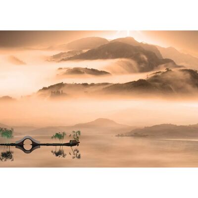 PAPERMOON See Landschaft Wandbild - Bunt, 2,50x1,86m, 5 Bahnen PAPERMOON See Landschaft Wandbild - Bunt, 2,50x1,86m, 5 Bahnen