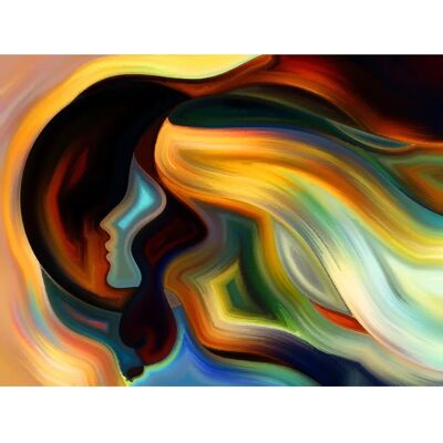 PAPERMOON Bunte Gesicht Wandbild - Tapete PAPERMOON Bunte Gesicht Wandbild - Tapete