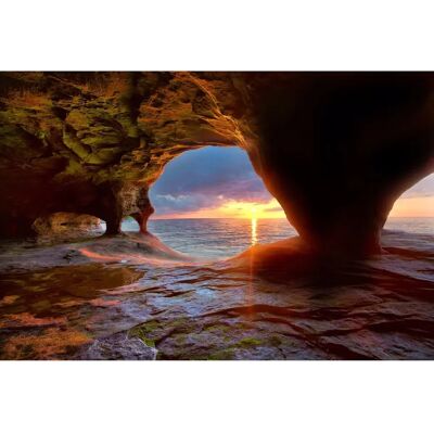 PAPERMOON Sea Caves Lake Superior Wandbild - Wandbild PAPERMOON Sea Caves Lake Superior Wandbild - Wandbild