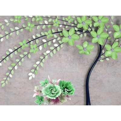 PAPERMOON Baum mit Blumen Fototapete - Bunt - 3m x 2.23m - Tapete PAPERMOON Baum mit Blumen Fototapete - Bunt - 3m x 2.23m - Tapete