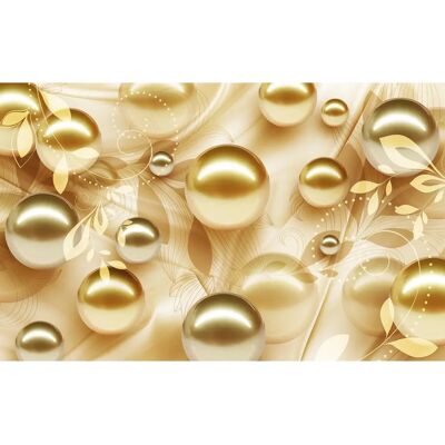 PAPERMOON Goldene Kugeln Wandbild - Tapete für Wohnzimmer PAPERMOON Goldene Kugeln Wandbild - Tapete für Wohnzimmer