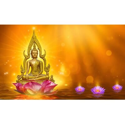 PAPERMOON Buddha Wandbild - Digitaldruck Tapete - Bunt - 3x2,23m - 6 Bahnen PAPERMOON Buddha Wandbild - Digitaldruck Tapete - Bunt - 3x2,23m - 6 Bahnen