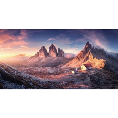 PAPERMOON Landschaft mit Haus Fototapete - Tapete PAPERMOON Landschaft mit Haus Fototapete - Tapete