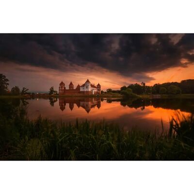 PAPERMOON Schloss an See Fototapete - Hochwertiger Digitaldruck PAPERMOON Schloss an See Fototapete - Hochwertiger Digitaldruck