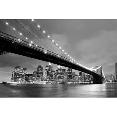 PAPERMOON New York Brücke Schwarz & Weiß Fototapete - Wandbild PAPERMOON New York Brücke Schwarz & Weiß Fototapete - Wandbild