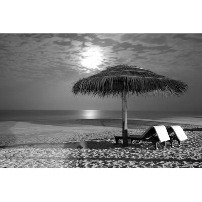PAPERMOON Schwarz & Weiß Strand Wandbild - Wandbild PAPERMOON Schwarz & Weiß Strand Wandbild - Wandbild