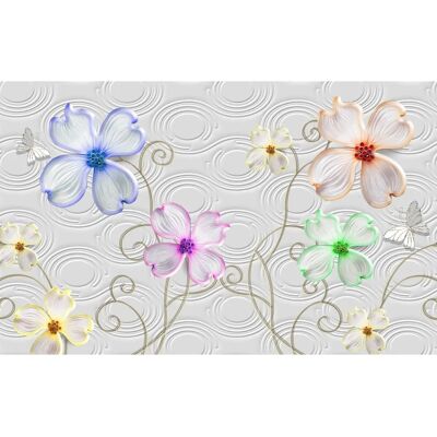 PAPERMOON Blumen Tapete - 3,50m x 2,60m - Bunt PAPERMOON Blumen Tapete - 3,50m x 2,60m - Bunt