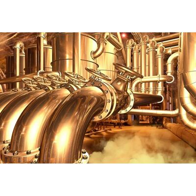 PAPERMOON Goldene Fabrik - Bunt, 3,50m x 2,60m - Tapete PAPERMOON Goldene Fabrik - Bunt, 3,50m x 2,60m - Tapete