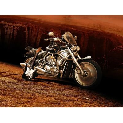 PAPERMOON Motorrad Gitarre Tapete - Bunt, 3,50m x 2,60m, 7 Bahnen PAPERMOON Motorrad Gitarre Tapete - Bunt, 3,50m x 2,60m, 7 Bahnen