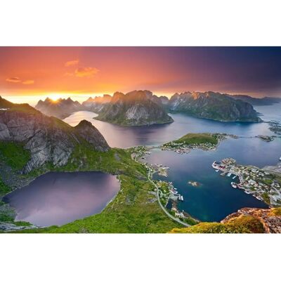 PAPERMOON Wasser und Berge Landschaft Fototapete - Tapete PAPERMOON Wasser und Berge Landschaft Fototapete - Tapete