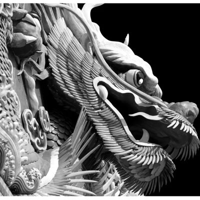 PAPERMOON Chinesischer Drache Schwarz & Weiß Tapete - Tapete PAPERMOON Chinesischer Drache Schwarz & Weiß Tapete - Tapete