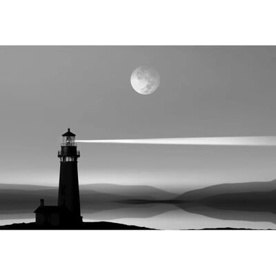 PAPERMOON Schwarz & Weiß Leuchtturm Tapete - Tapete PAPERMOON Schwarz & Weiß Leuchtturm Tapete - Tapete
