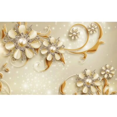 PAPERMOON Blumen Muster Fototapete - Vlies Tapete PAPERMOON Blumen Muster Fototapete - Vlies Tapete
