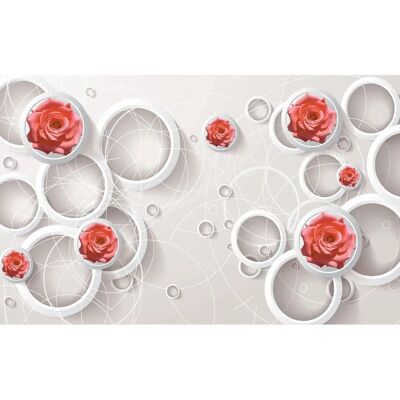 PAPERMOON Muster mit Rosen Wandbild - Wandbild PAPERMOON Muster mit Rosen Wandbild - Wandbild