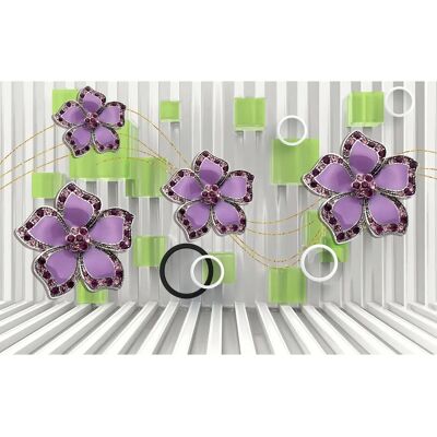 PAPERMOON Blumen Muster Wandbild - Tapete PAPERMOON Blumen Muster Wandbild - Tapete