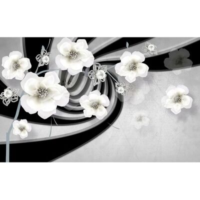 PAPERMOON Abstrakt 3D Blumen Tapete - Vlies PAPERMOON Abstrakt 3D Blumen Tapete - Vlies