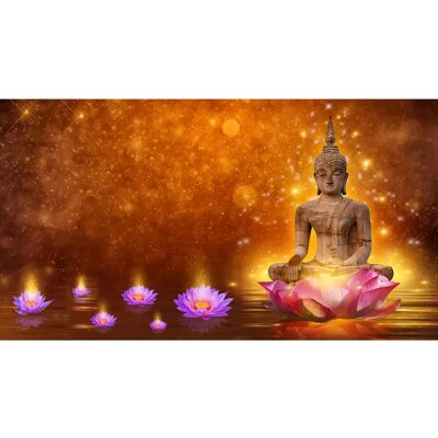 PAPERMOON Buddha Figur Tapete - Bunt, 4m x 2.6m - Vliestapete PAPERMOON Buddha Figur Tapete - Bunt, 4m x 2.6m - Vliestapete
