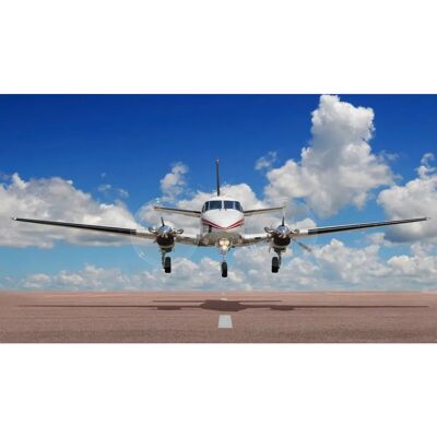 PAPERMOON Flugzeug Wandbild - Flugzeug, Landschaft, Stadt - Fototapete PAPERMOON Flugzeug Wandbild - Flugzeug, Landschaft, Stadt - Fototapete