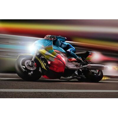 PAPERMOON Motorrad Fototapete - 4x2.6m, bunt, Vlies PAPERMOON Motorrad Fototapete - 4x2.6m, bunt, Vlies