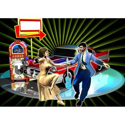 PAPERMOON Mann Frau Tanz Auto Tapete - Tapete PAPERMOON Mann Frau Tanz Auto Tapete - Tapete