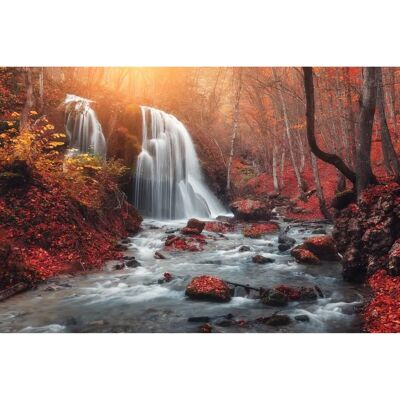 PAPERMOON Wasserfall im Wald Fototapete - Tapete PAPERMOON Wasserfall im Wald Fototapete - Tapete