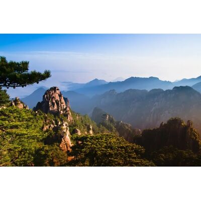 PAPERMOON Berg Huangshan Wandbild - Bunt Tapete PAPERMOON Berg Huangshan Wandbild - Bunt Tapete