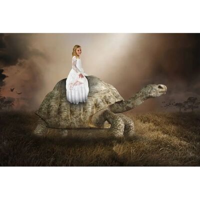 PAPERMOON Surreale Mädchen Schildkröte Liebe Hoffnung Fototapete - Wandbild PAPERMOON Surreale Mädchen Schildkröte Liebe Hoffnung Fototapete - Wandbild