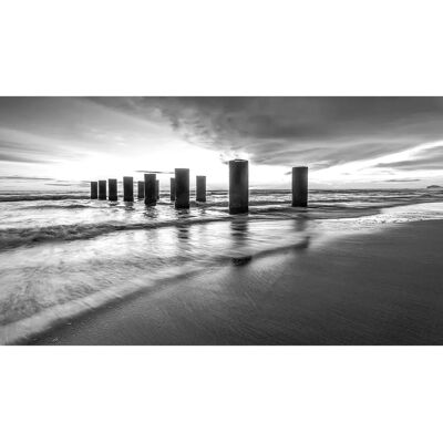 PAPERMOON Schwarz & Weiß Strand Wandbild - Wandbild PAPERMOON Schwarz & Weiß Strand Wandbild - Wandbild