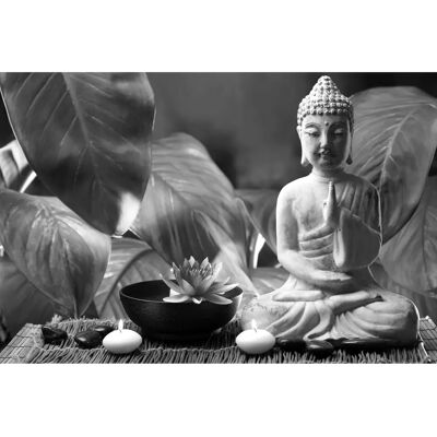 PAPERMOON Buddha Wandtapete Schwarz & Weiß - Wandbild PAPERMOON Buddha Wandtapete Schwarz & Weiß - Wandbild