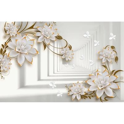 PAPERMOON Blumen Muster Fototapete - Wandbild PAPERMOON Blumen Muster Fototapete - Wandbild