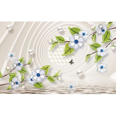 PAPERMOON Blumenmuster Fototapete - Bunt, 4,50x2,80m - Tapeten PAPERMOON Blumenmuster Fototapete - Bunt, 4,50x2,80m - Tapeten