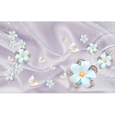 PAPERMOON Blumen Schmetterling Tapete - Wandbild PAPERMOON Blumen Schmetterling Tapete - Wandbild