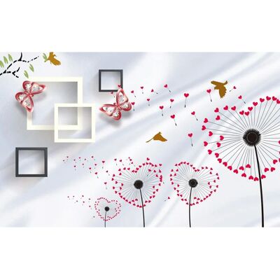 PAPIERMOON Digital Tapete - Muster mit Schmetterlingen und Herzen - Tapete PAPIERMOON Digital Tapete - Muster mit Schmetterlingen und Herzen - Tapete