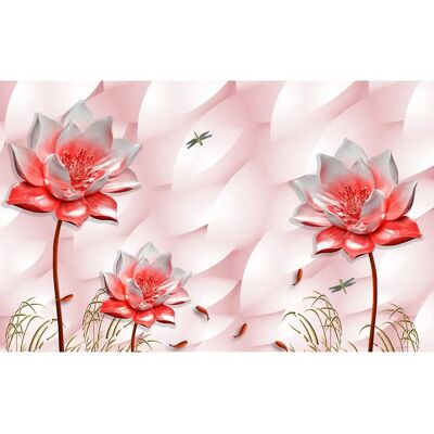 PAPERMOON Blumenmuster Fototapete - Vliestapete - 4,5m x 2,8m - 9 Bahnen - Bunt PAPERMOON Blumenmuster Fototapete - Vliestapete - 4,5m x 2,8m - 9 Bahnen - Bunt