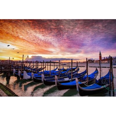PAPERMOON Venedig Boote Fototapete - Vlies, 4,50m x 2,80m PAPERMOON Venedig Boote Fototapete - Vlies, 4,50m x 2,80m