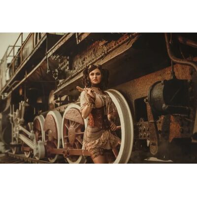 PAPERMOON Steampunk Frau Wandbild - Tapete PAPERMOON Steampunk Frau Wandbild - Tapete