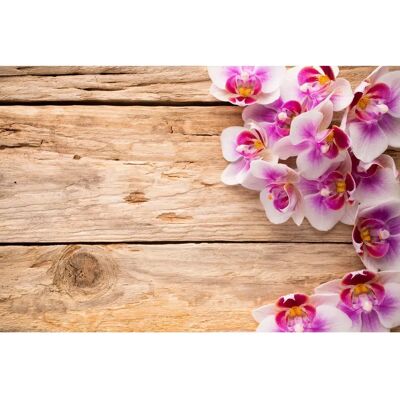 PAPERMOON Blumen auf holz Tapete - Blumenlandschaft - Vlies PAPERMOON Blumen auf holz Tapete - Blumenlandschaft - Vlies