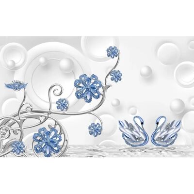 PAPERMOON Blumen Tapete - Vlies Tapete - 5m x 2,8m - Hochwertiger Digitaldruck PAPERMOON Blumen Tapete - Vlies Tapete - 5m x 2,8m - Hochwertiger Digitaldruck